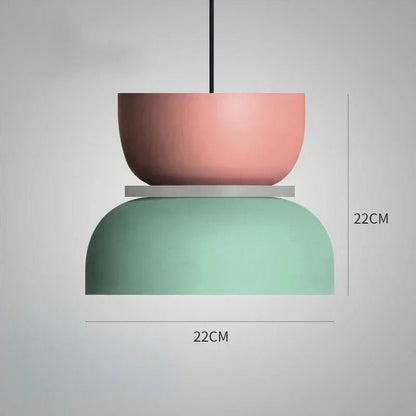 Macaron Acrylic Pendant Light With Iron Shade - Decorbites