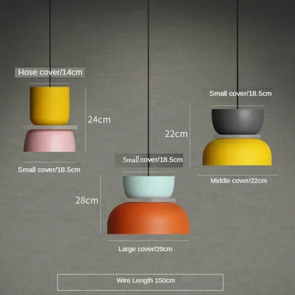 Macaron Acrylic Pendant Light With Iron Shade - Decorbites
