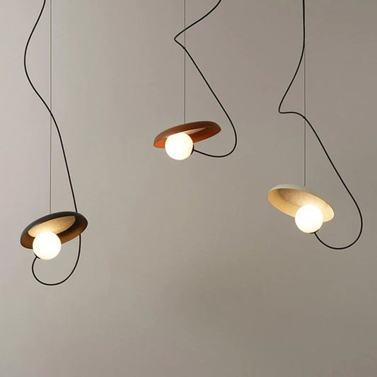 Magnetic Attraction White Metal Pendant Light