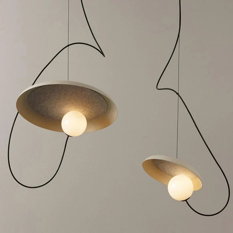 Magnetic Attraction White Metal Pendant Light - Decorbites
