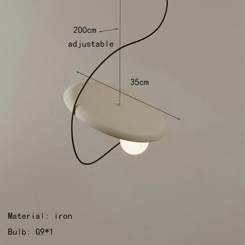 Magnetic Attraction White Metal Pendant Light - Decorbites