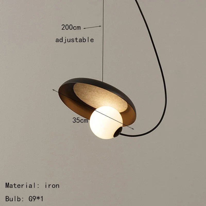 Magnetic Attraction White Metal Pendant Light - Decorbites
