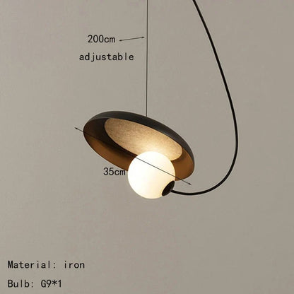 Magnetic Attraction White Metal Pendant Light - Decorbites