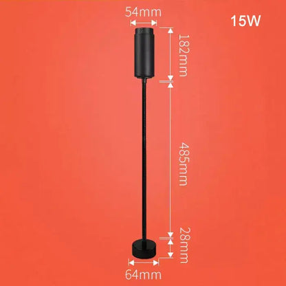 Matte black cylindrical track light with adjustable beam and gooseneck arm for store task lighting decorbites adjustable beam