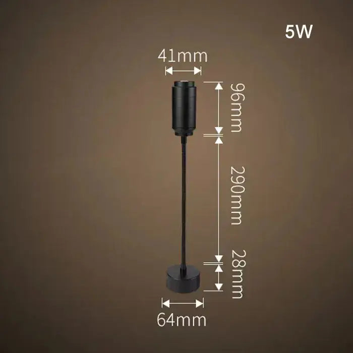 Black 5w led floor lamp with sleek cylindrical head and slender stem as matte black adjustable beam track light decorbites
