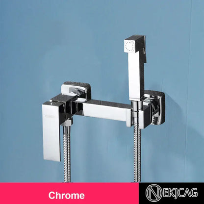 Matte black brass bidet sprayer with chrome finish modern shower faucet set and integrated handheld sprayer decorbites brass bidet