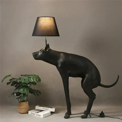 Matte black big dog led floor lamp with glossy finish and textured black shade for modern decorbites big dog decor