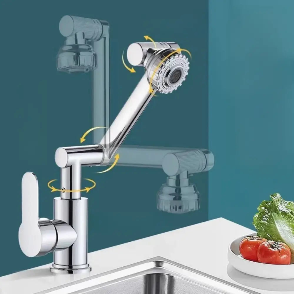 Matte black dual function swivel bathroom spray nozzle with chrome finish, flexible extendable arm, and rotating head