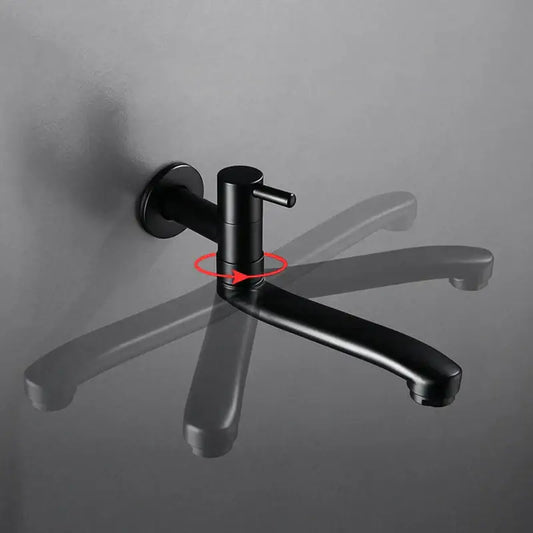 Matte black stainless steel kitchen faucet with swivel curved spout and single lever handle by decorbites black stainless
