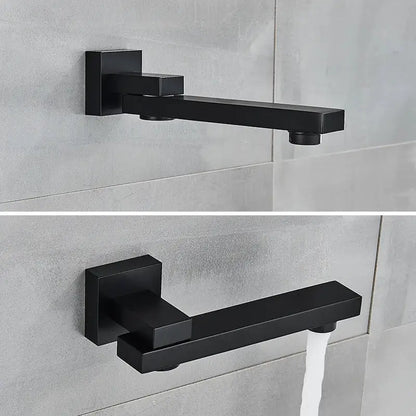 Matte black thermostatic shower faucet wall-mounted with square design and ceiling shower head for modern bathrooms