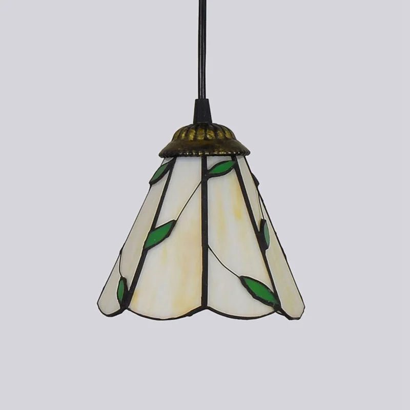 Mediterranean Mosaic Stained Glass Pendant Light - Decorbites