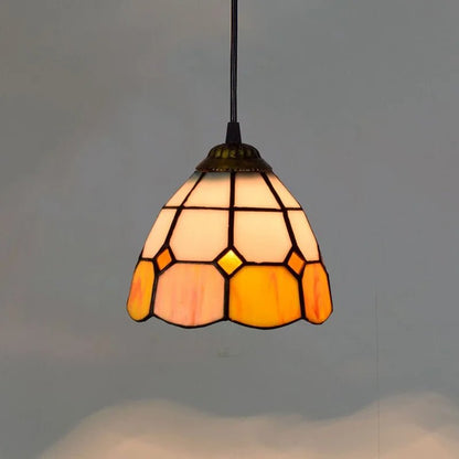 Mediterranean Mosaic Stained Glass Pendant Light - Decorbites