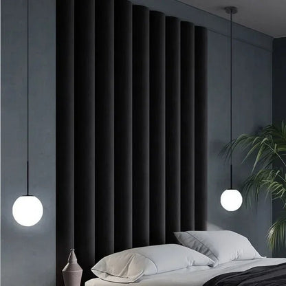 Minimalist Acrylic Globe Pendant Light In Black Or Gold - Decorbites