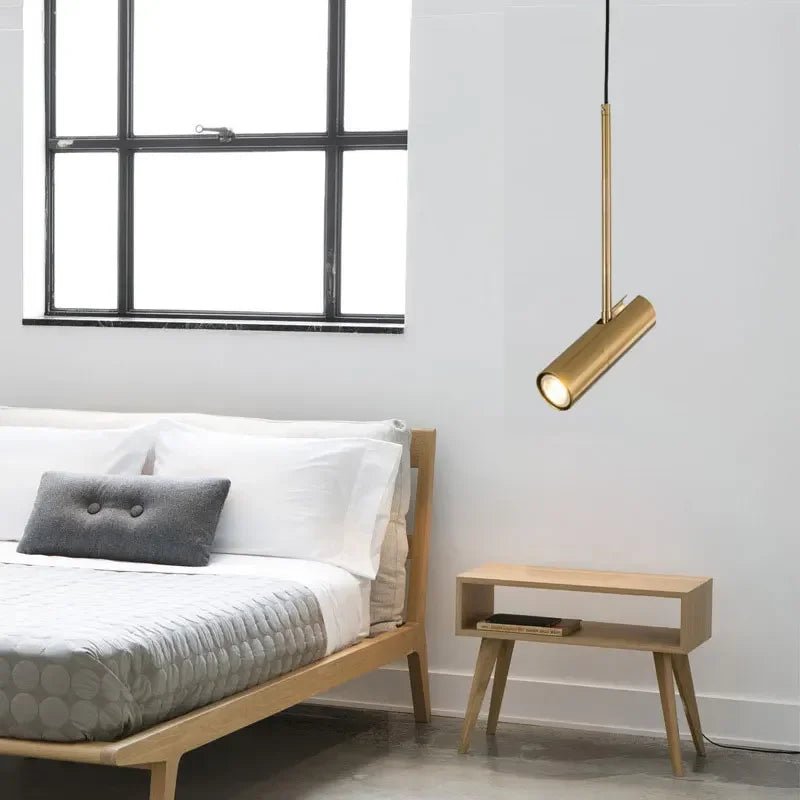 Minimalist Adjustable GU10 Pendant Light in Black or Gold - Decorbites