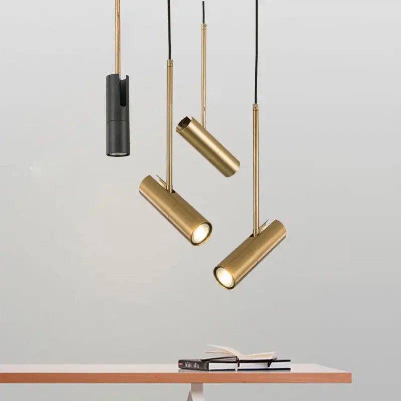 Minimalist Adjustable GU10 Pendant Light in Black or Gold - Decorbites