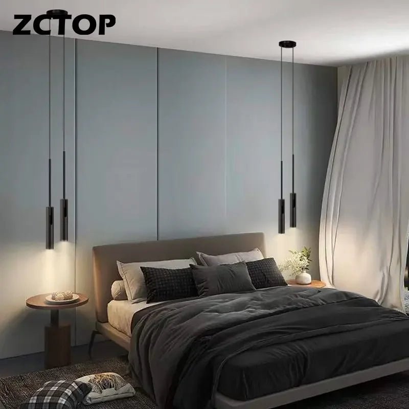 Minimalist Adjustable GU10 Pendant Light in Black or Gold - Decorbites