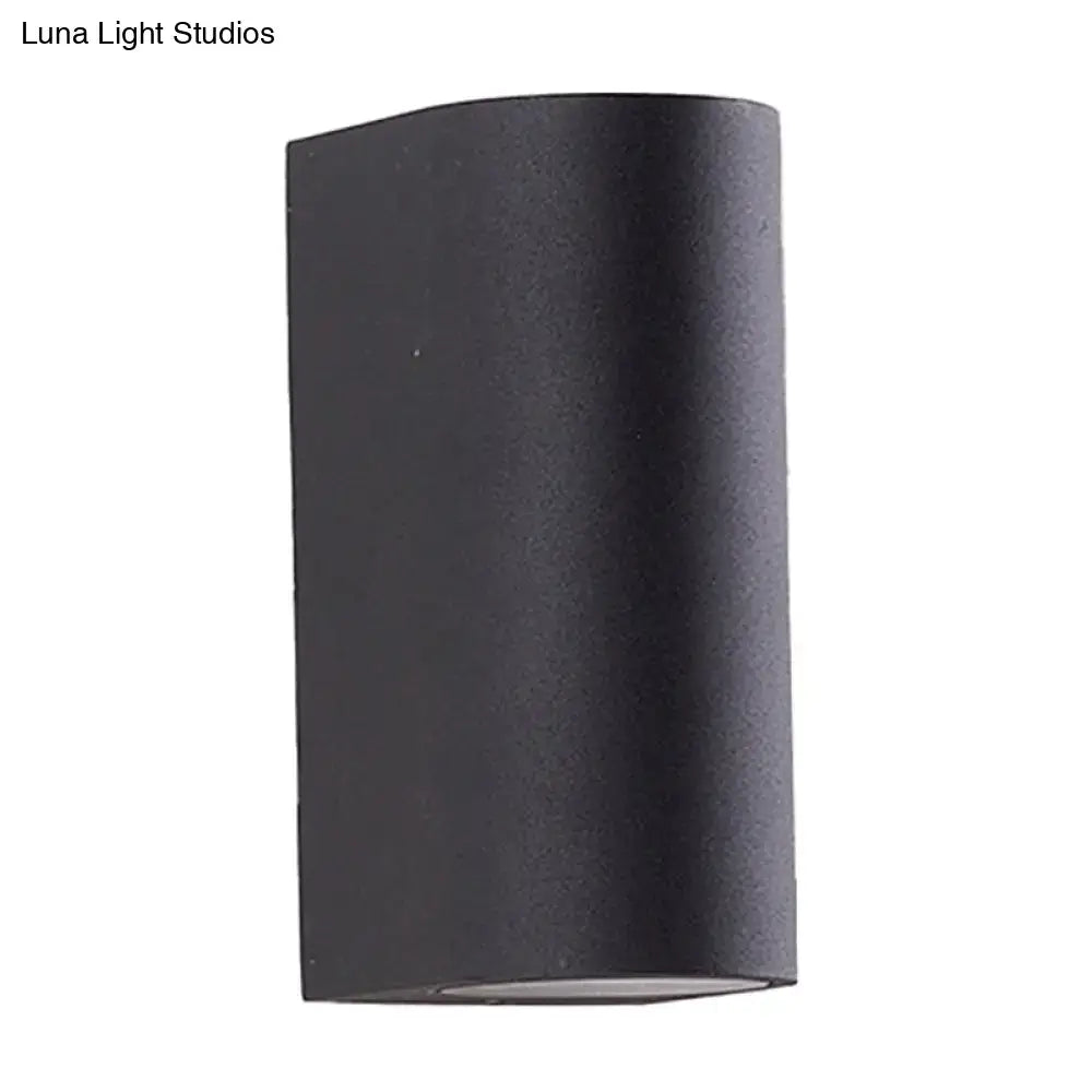Minimalist black aluminum outdoor wall light with matte finish direct wired electric for outdoor space lighting