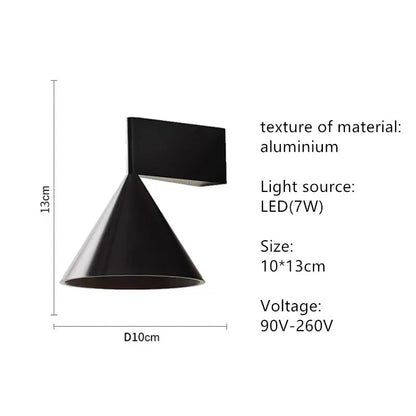 Minimalist Black Conical Aluminum Pendant Light - Decorbites