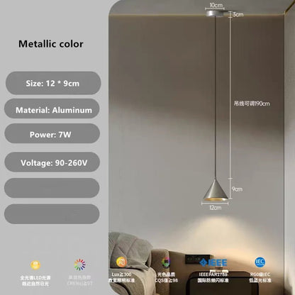 Minimalist Black Conical Aluminum Pendant Light - Decorbites