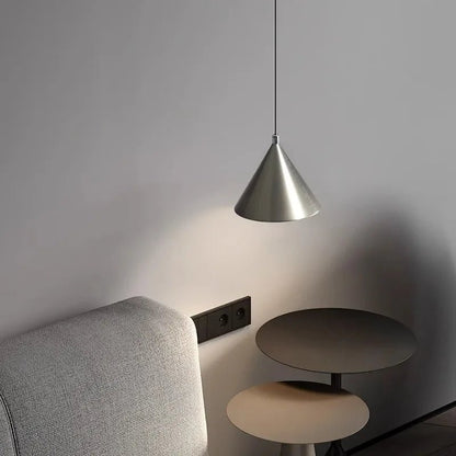 Minimalist Black Conical Aluminum Pendant Light - Decorbites