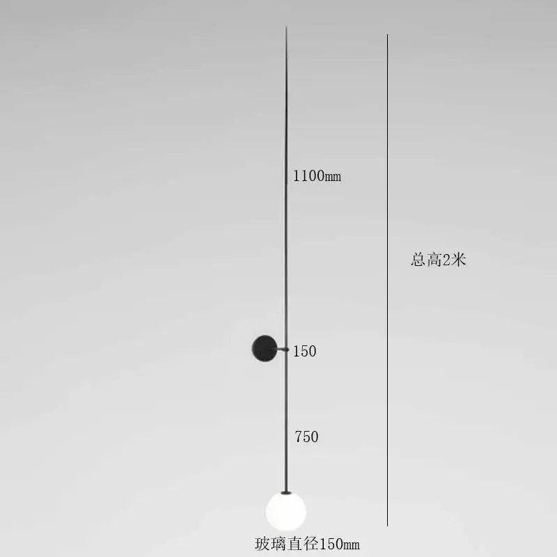 Minimalist black glass ball led wall sconce with two spherical glass elements for decorbites glass ball lighting