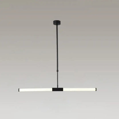 Decorbites minimalist glass tube pendant lamp with black led and frosted white shade for modern office lighting