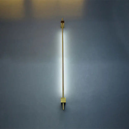 Minimalist black and gold feather wing wall lamp living room fixture with polished brass rectangular end caps