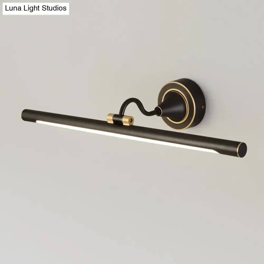 Minimalist black and gold finish led wall sconce with adjustable arm for 110v-120v bedroom lighting