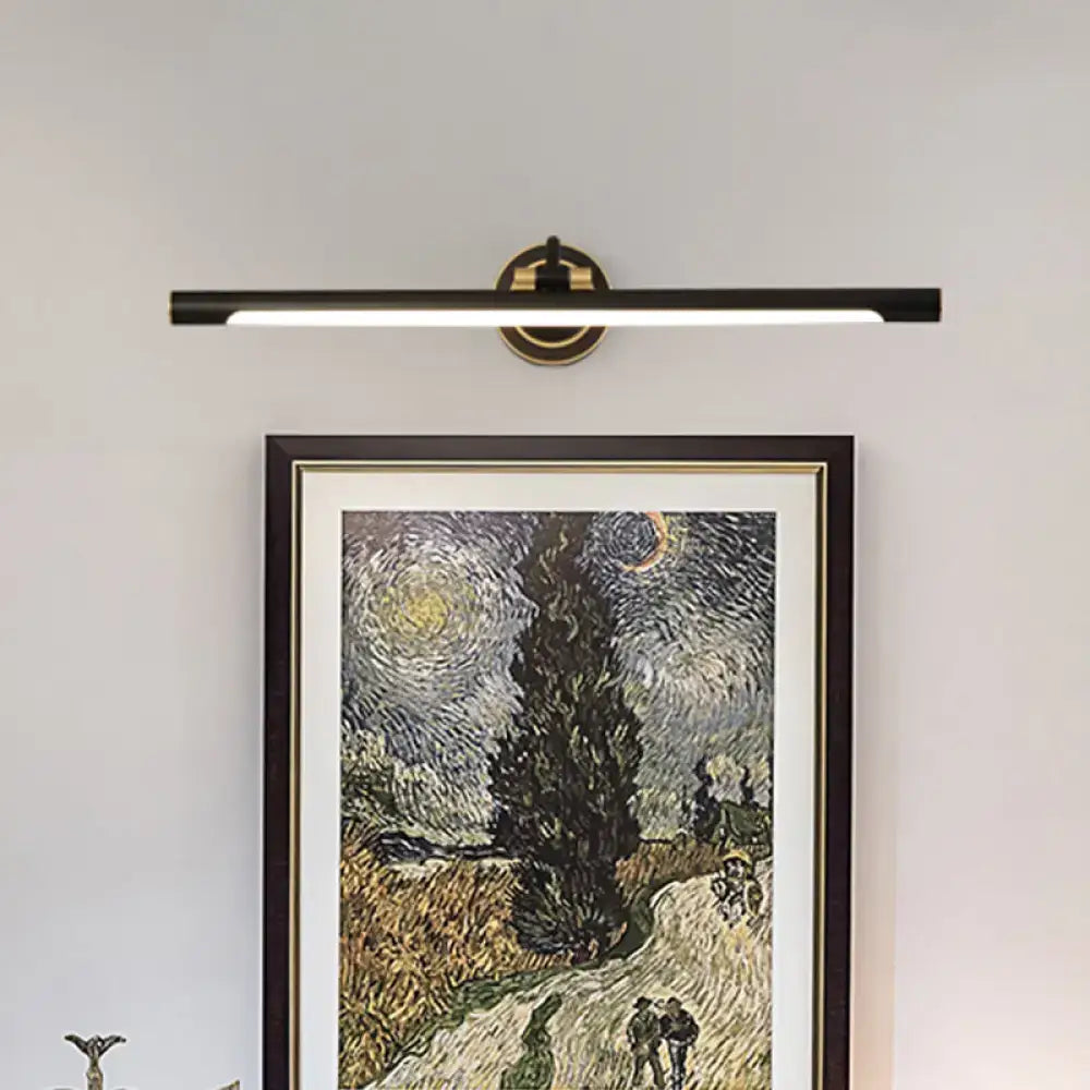 Minimalist black and gold finish led wall sconce with brass accents for bedroom use 110v-120v and 220v-240v lighting