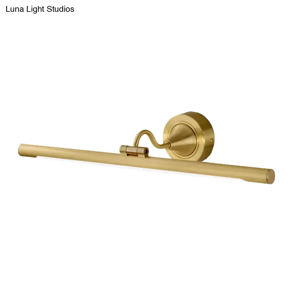 Minimalist black and gold led wall sconce with brass finish curved arm for bedroom 110v-120v lighting