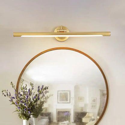 Gold-toned rectangular led wall sconce with a sleek modern design in gold finish for 110v-120v and 220v-240v use