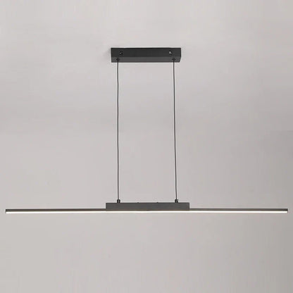 Minimalist Black Linear Aluminum Pendant Light - Decorbites