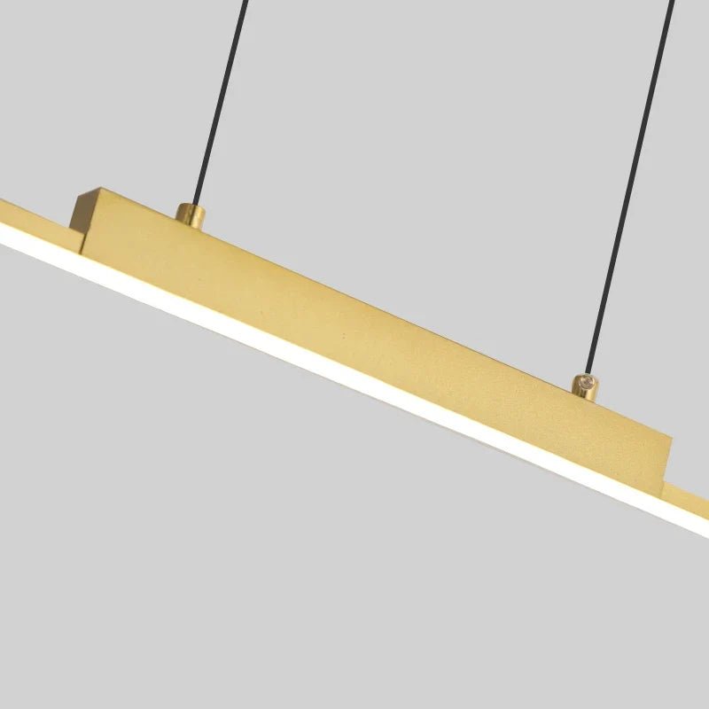 Minimalist Black Linear LED Pendant Light, Dimmable - Decorbites