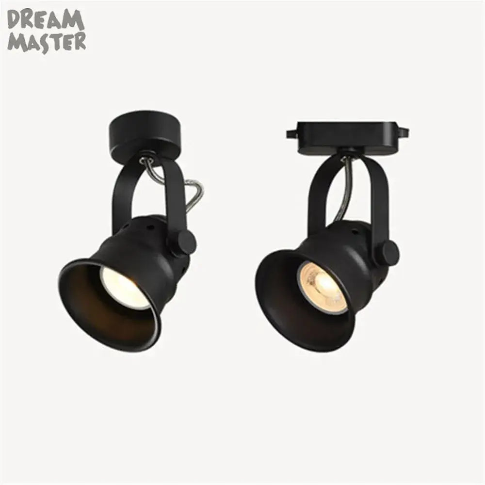 Minimalist black matte led ceiling spotlight with adjustable gu10 5w led heads for kitchen lighting