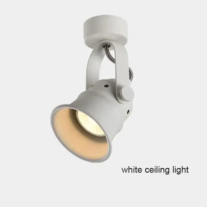 White adjustable ceiling light spotlight with matte finish and visible gu10 5w led bulb for led ceiling spotlight