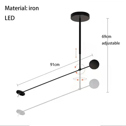 Minimalist black metal pendant light with adjustable height and led bulbs for living room decorbites black metal design