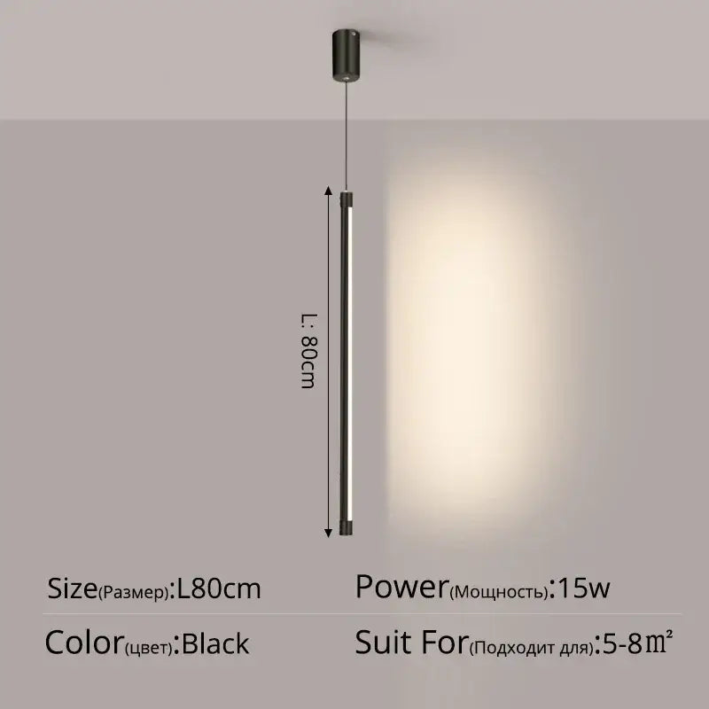 Minimalist black nordic led pendant light with sleek cylindrical design 15w power for kitchen dining room decorbites black nordic