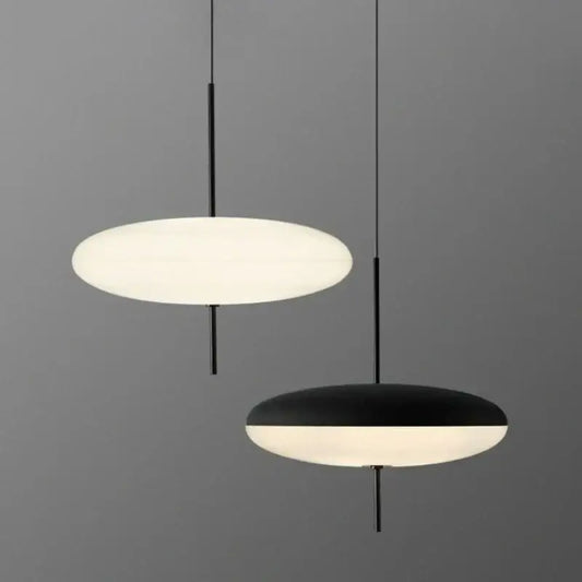 Minimalist black and white designer pendant light with sleek rods and oval shades ideal for dining room decorbites pendant light