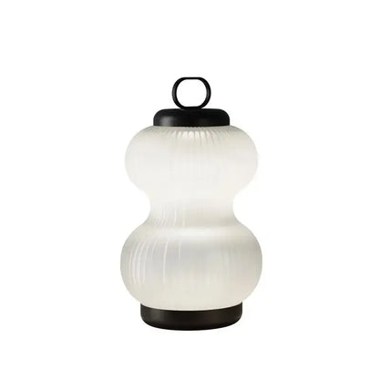 A minimalist black and white glass chandelier bedroom lantern light with sleek frosted white glass and metal frame decorbites black
