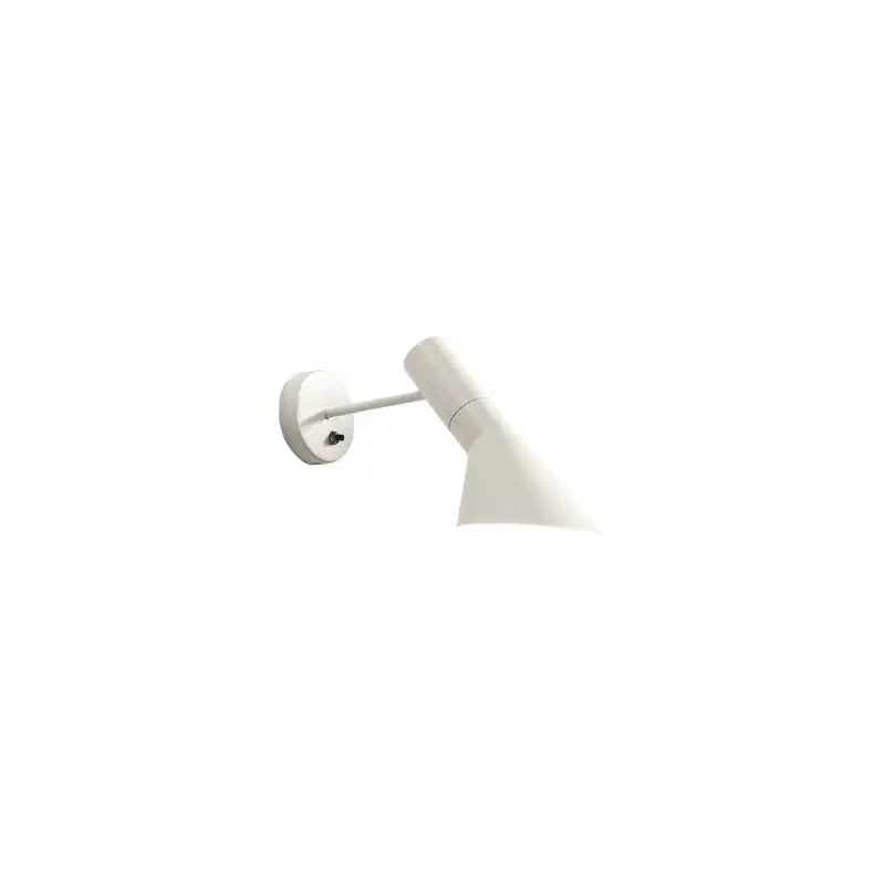 White minimalist wall sconce with adjustable conical shade for decorbites industrial iron table lamp bedroom decor