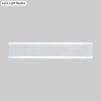 Modern rectangular led wall lamp with sleek white finish and minimalist design for bedroom sconce lighting