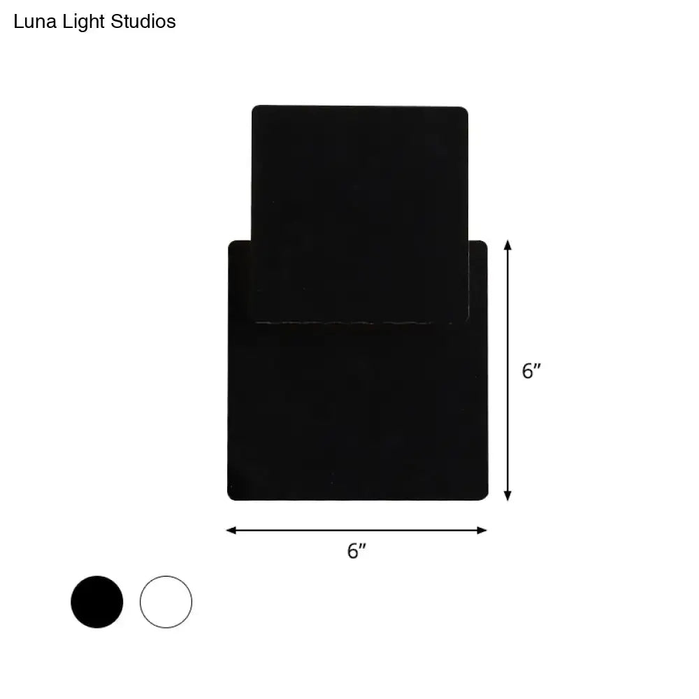 Black rectangular wall lamp with smd light source features a sleek minimalist design for bedroom use