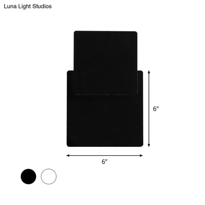 Black rectangular wall lamp with smd light source features a sleek minimalist design for bedroom use