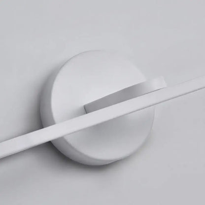 Minimalist white brass elliptical wall light with sleek modern design for bathroom sconce fixture