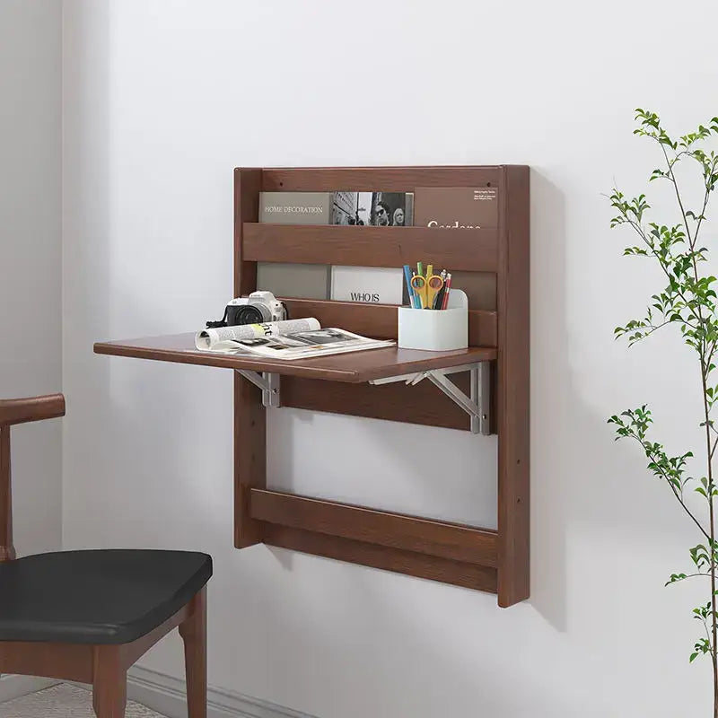 Minimalist brown wooden corner computer desk folding table with metal brackets for compact bedroom workspace decorbites corner computer