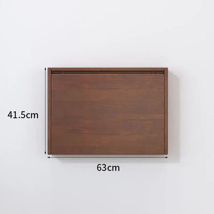 A sleek brown wooden decorbites corner computer desk with visible wood grain and folding table design