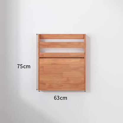 Minimalist brown wooden corner computer desk folding table with three horizontal slats for decorbites corner computer use