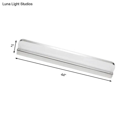 Minimalist 44-inch chrome finished led vanity wall light with sleek linear design for bathroom wall lamp use