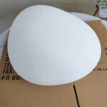 Minimalist Cobblestone White Acrylic Pendant Light - Decorbites