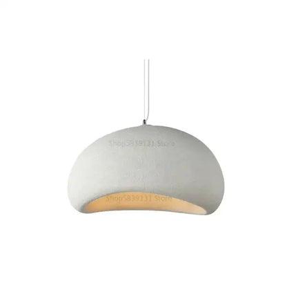 Modern minimalist decorbites cobblestone pendant lights with matte white ceramic dome and warm led glow for dining room decor